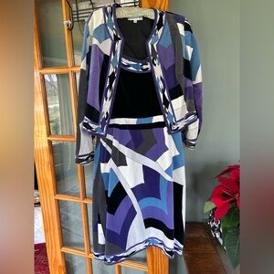 Rare Vintage Emilio Pucci Velvet Dress  w Jacket